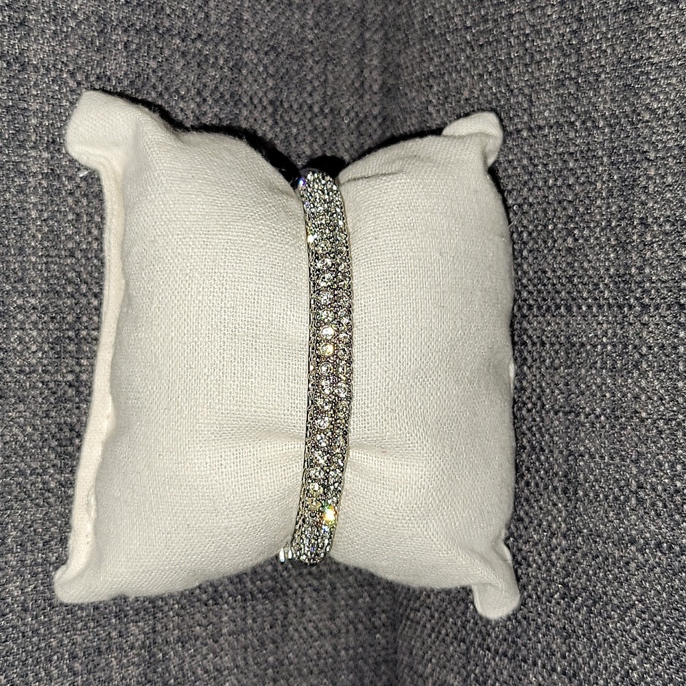 Lia Sophia Hinged Bangle with Crystals